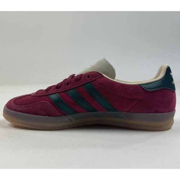 adidas Originals Gazelle Indoor Mens Shadow Red Green Shoes Sneakers JH5403 - Picture 3 of 10